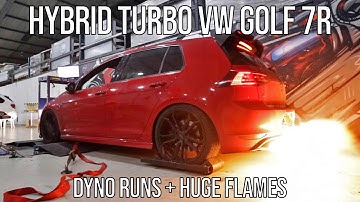 Hybrid Turbo VW Golf 7R Shooting Flames On The Dyno