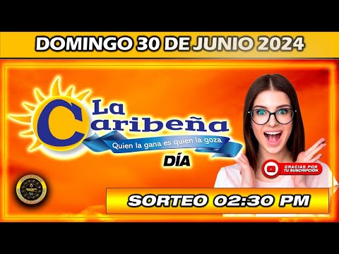 Resultado CARIBEÑA DIA del DOMINGO 30 DE JUNIO del 2024 #chance #caribeñadia
