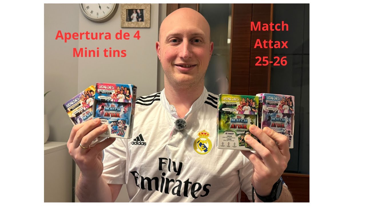 ¡EL PÓKER DE MINI TINS!🃏 Apertura de 4 LATAS de MATCH ATTAX 25-26 ¿TENDREMOS LA MINI TIN PREMIADA? 🍀