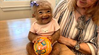 Bigfoot baby gets a mini brands pet!