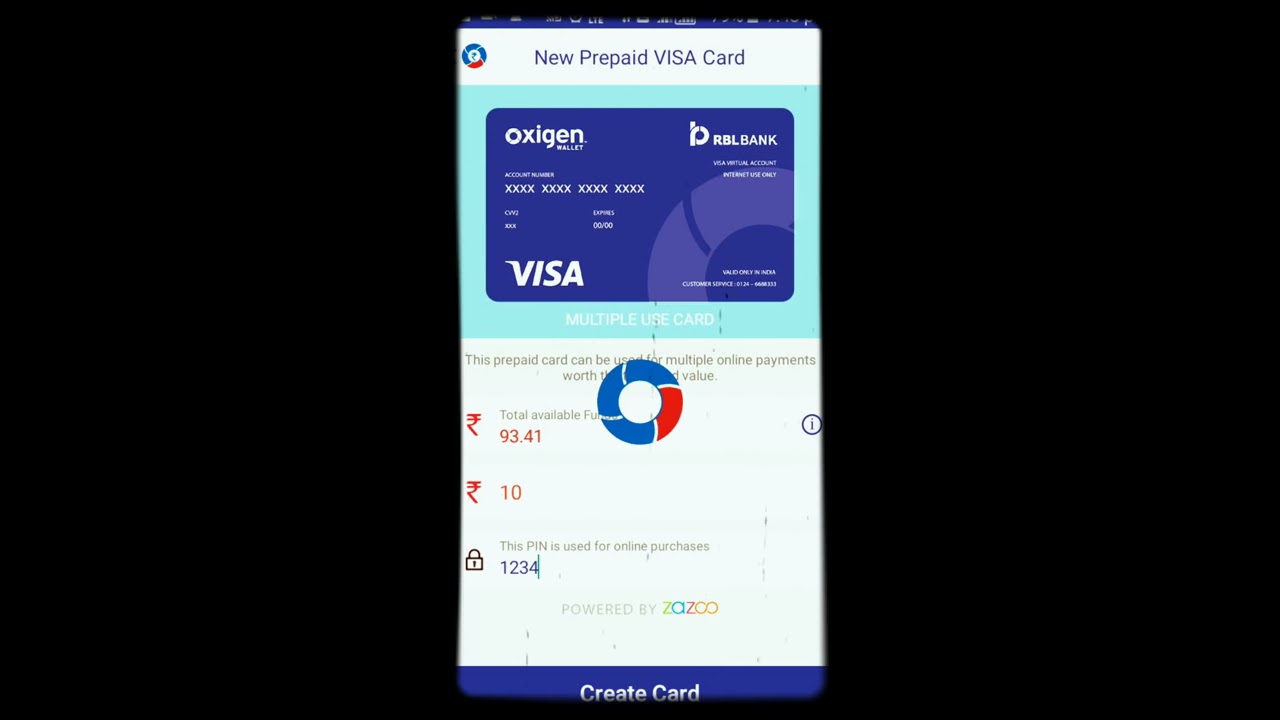 how to create virtual card from oxigen wallet youtube