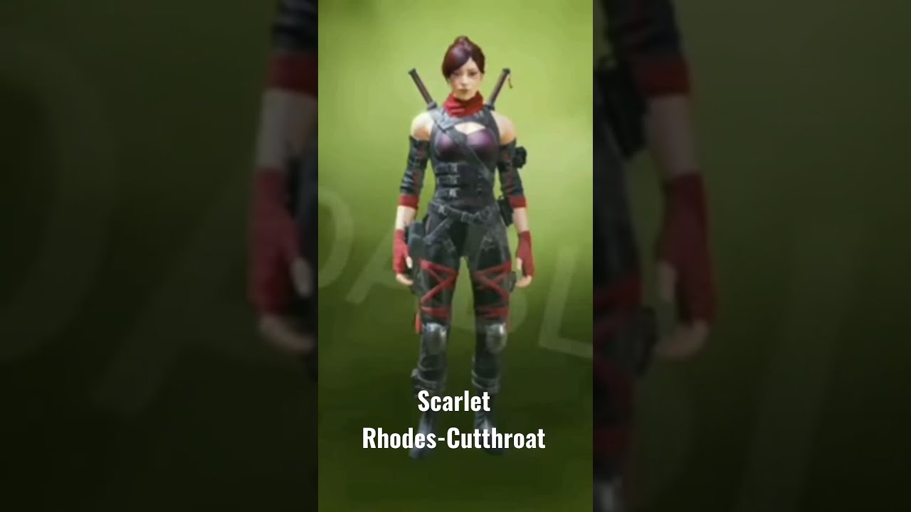 SCARLET RHODES-CUTTHROAT CHARACTER FROM UPCOMING LUCKY DRAW!!!#codm ...