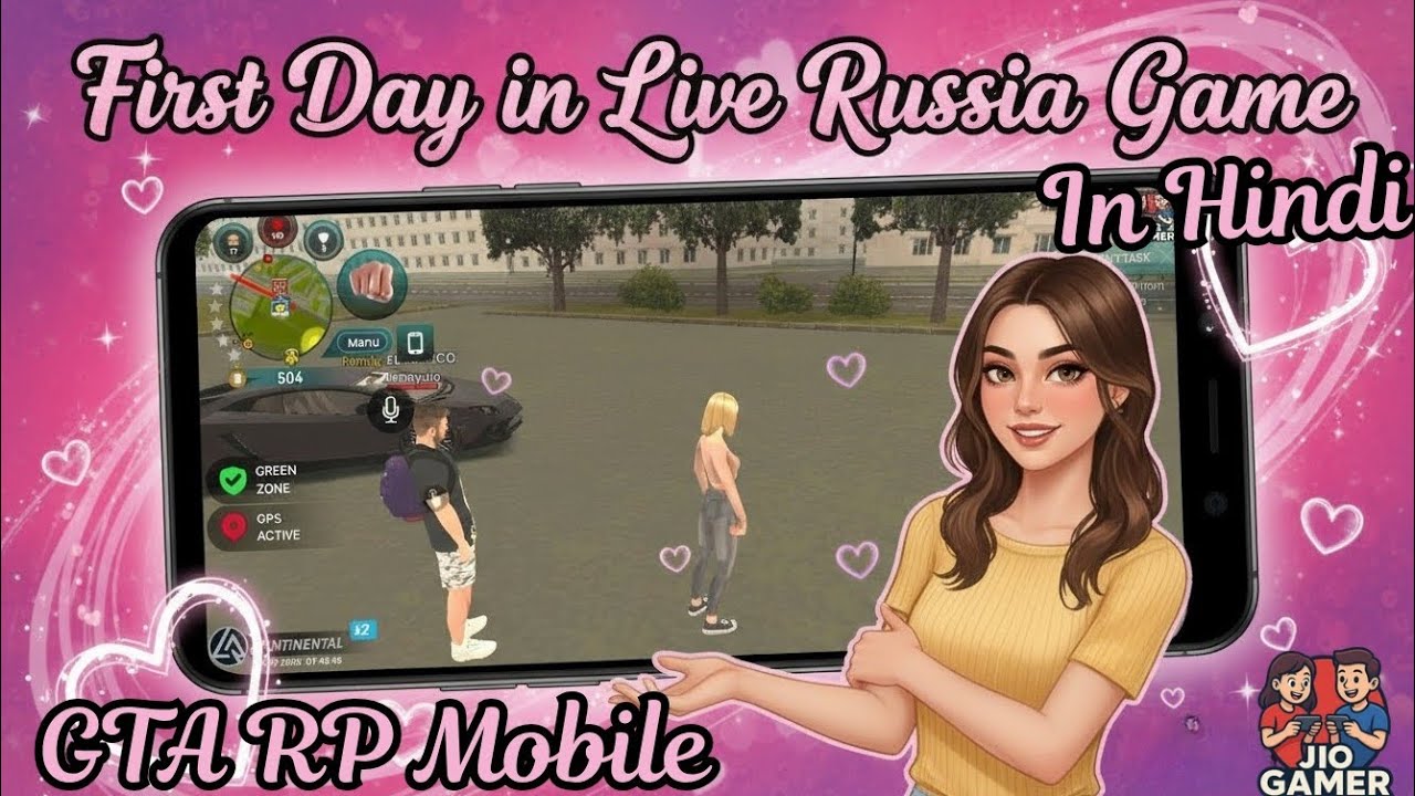 My First Day In LIVE RUSSIA GAME Part 1 In HindiGTA RP Mobile Online 