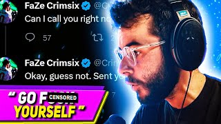 Nadeshot Responds "Go Fk Yourself" Crimsix Apologizes (Full Rant on Stream)