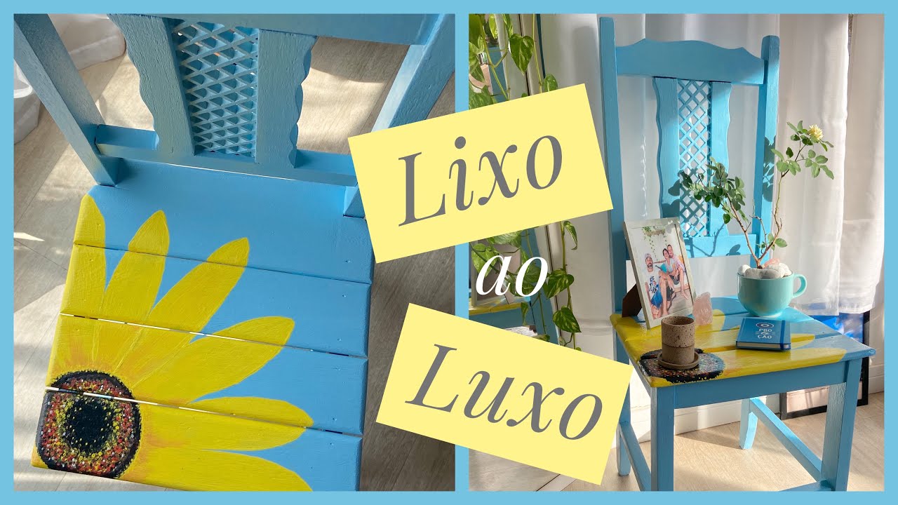 Pintura em Cadeira | do Lixo ao Luxo: Reforma Cadeira de Madeira | Diy | Faça você mesmo