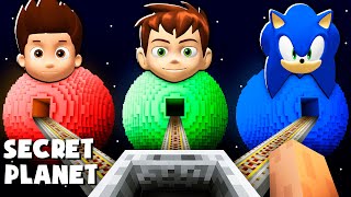 I found SECRET ROAD to SONIC PLANET vs RYDER PAW PATROL vs BEN 10 in MINECRAFT animation!