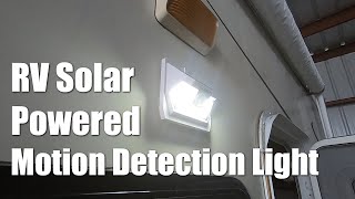RV Solar Powered Motion Detection Exterior Light