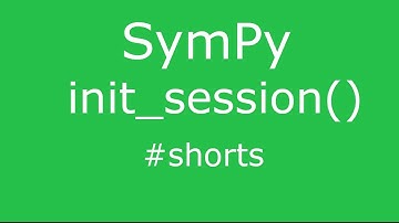 SymPy - Initiate a Session #Shorts