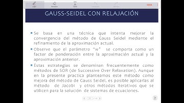 Método de Gauss Seidel con Relajación