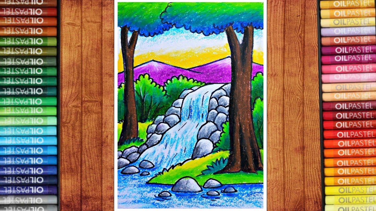 Easy pastel scenery drawing for beginners | Scenery drawing for kids, Nature  drawing for kids, Art drawings for kids