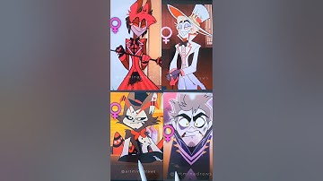 Which gender swap in Hazbin Hotel do you like the best? #hazbinhotel #art #alastor #drawing #crafts