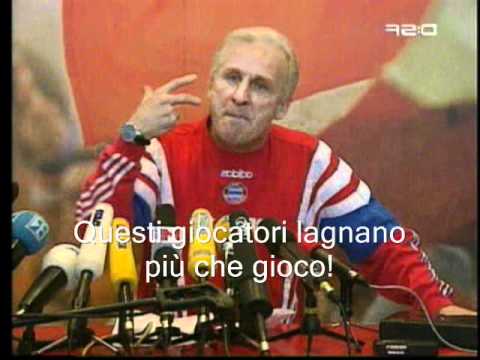 Trapattoni - conferenza stampa Bayern - Strunz con sottotitoli in italiano.