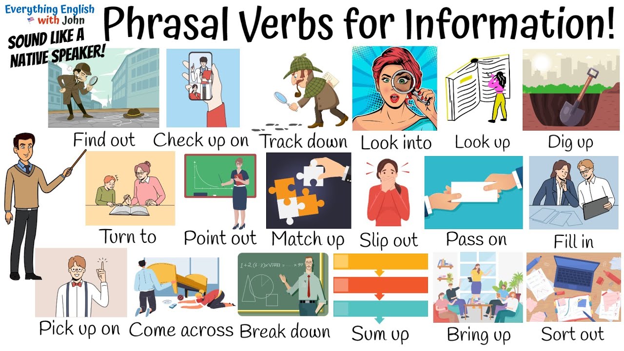 18 Important Phrasal Verbs for Information! Common Phrasal Verbs + Test ...