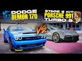 Dodge Demon 170 vs Stage 5 Porsche 911 (991.2) Turbo S 1/4 Mile DRAG RACE | Demonology
