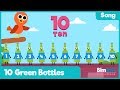 Ten green bottles hanging on the wall song  nursery rhyme  learn counting  by bimbob animation