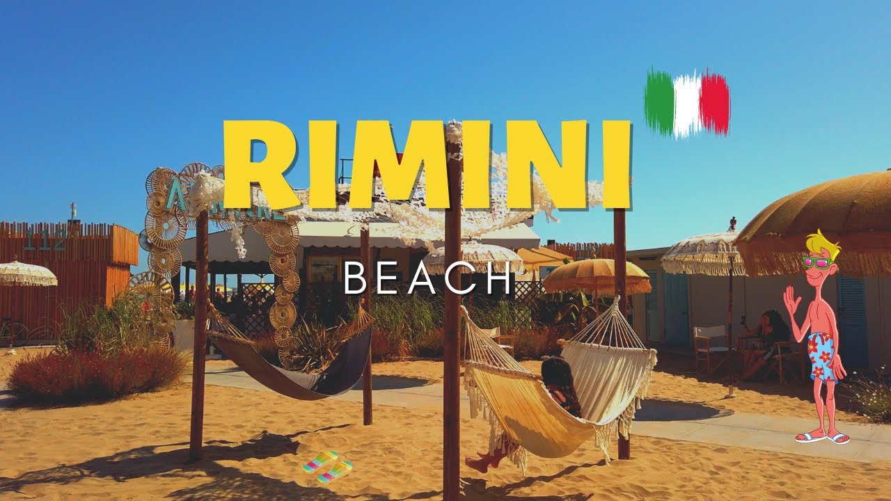 Beach in Rimini, Italy | Beach Walk | Vacation in Italy - Travel Cubed 4K