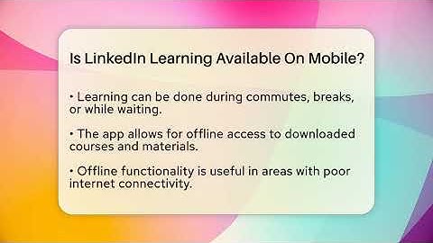 Is LinkedIn Learning Available On Mobile? - Job Success Network
