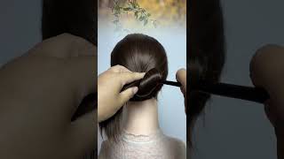 Elegant Bun Hairstyle Tutorial ✨💇♀️ #Hairstyle #BunHairstyle #HairTutorial #EasyHairstyle #hair