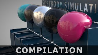 Softbody Simulation Compilation ❤️ from my Softbody Simulation Channel  ❤️ by C4D4U 1,220,648 views 5 months ago 11 minutes, 37 seconds