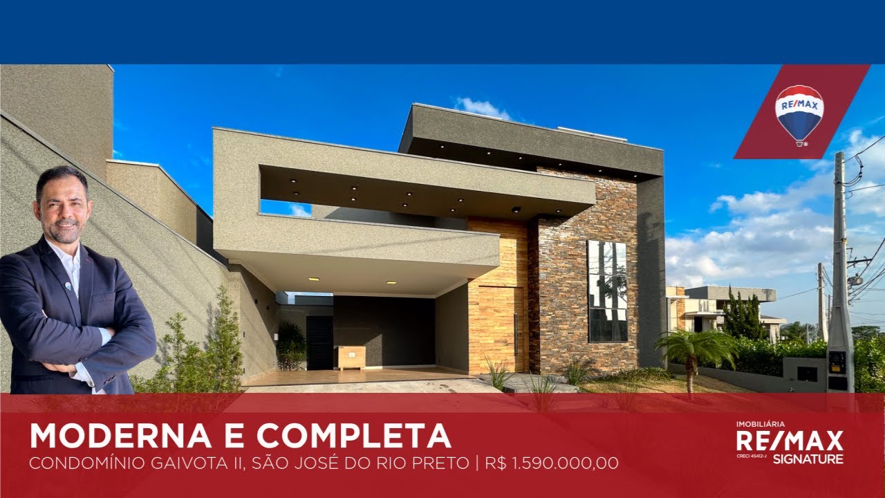 VENDIDO R$ 1.590.000,00 Casa Para Venda no Condomínio Gaivota II, São José do Rio Preto, Ramon