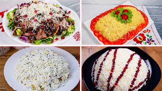 Потрясающе вкусные салаты сразу 4 самых мясных салатов на любой праздничный стол!