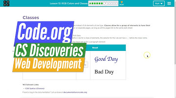 RGB Colors and Classes - Lesson 13 Part 7 Code.org CS Discoveries
