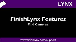 FinishLynx Features: Find Cameras