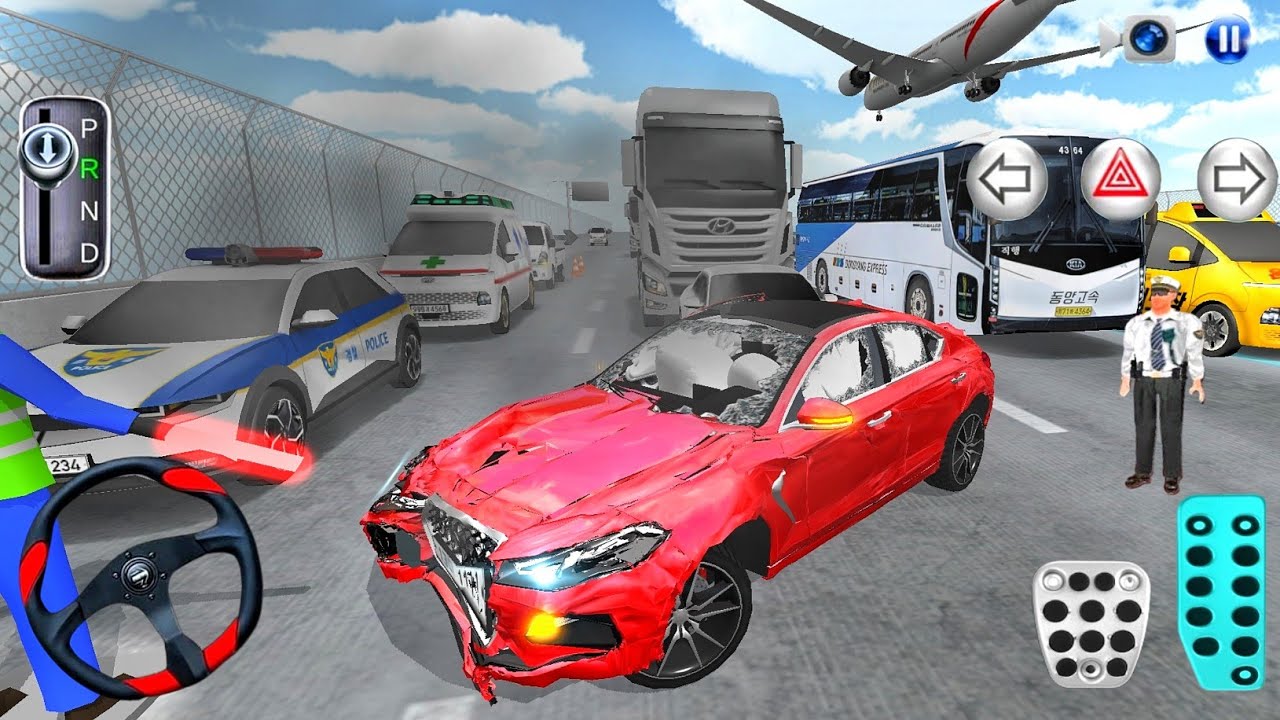 New Crashed Red Car Transporter Truck to Auto Repair Shop - 3D Driving Class 2026! Android Gameplay