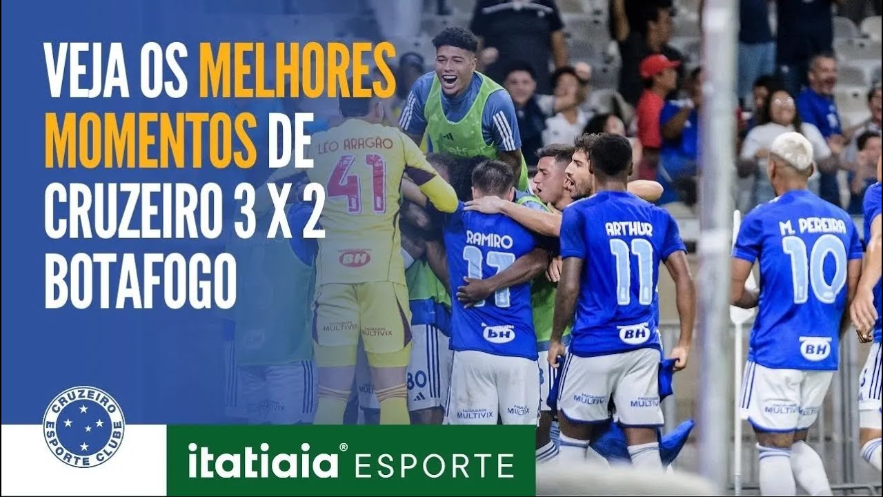 CONFIRA OS MELHORES MOMENTOS DE CRUZEIRO 3 X 2 BOTAFOGO - YouTube