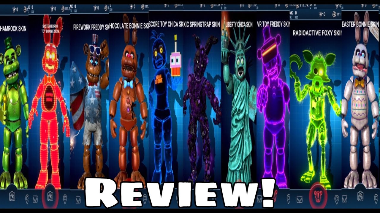 FNAF AR todas as skins e personagens - puzzle online