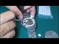 Change casio edifice solar battery rechargeable watch repair tutorials