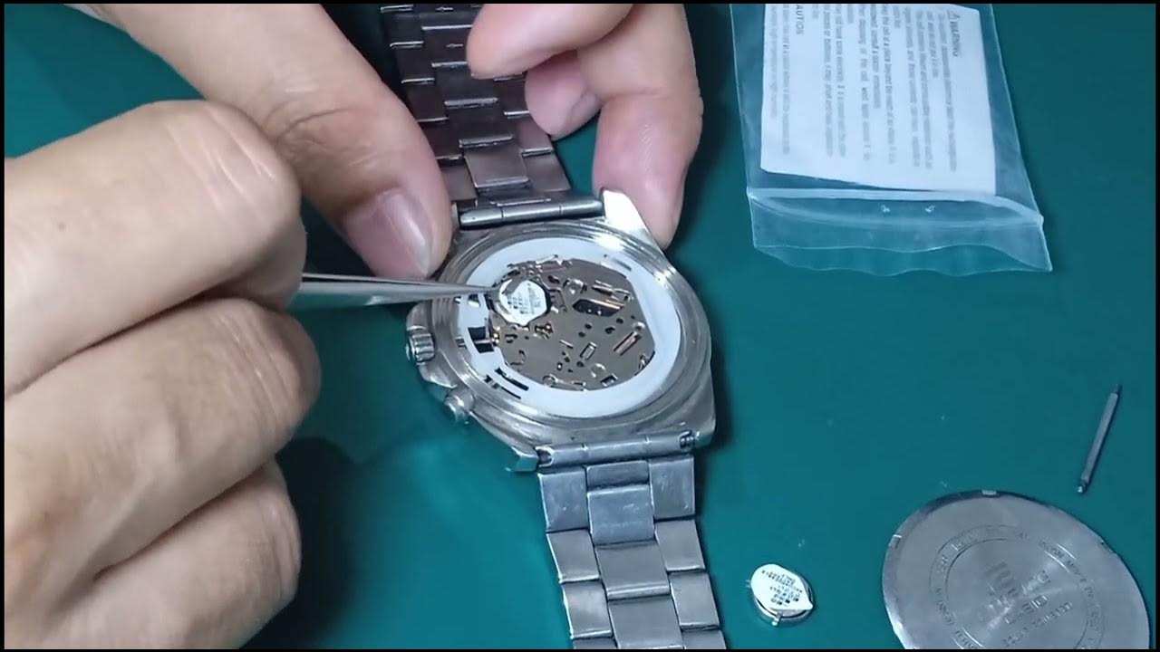 change casio Edifice (solar battery rechargeable) watch repair ...