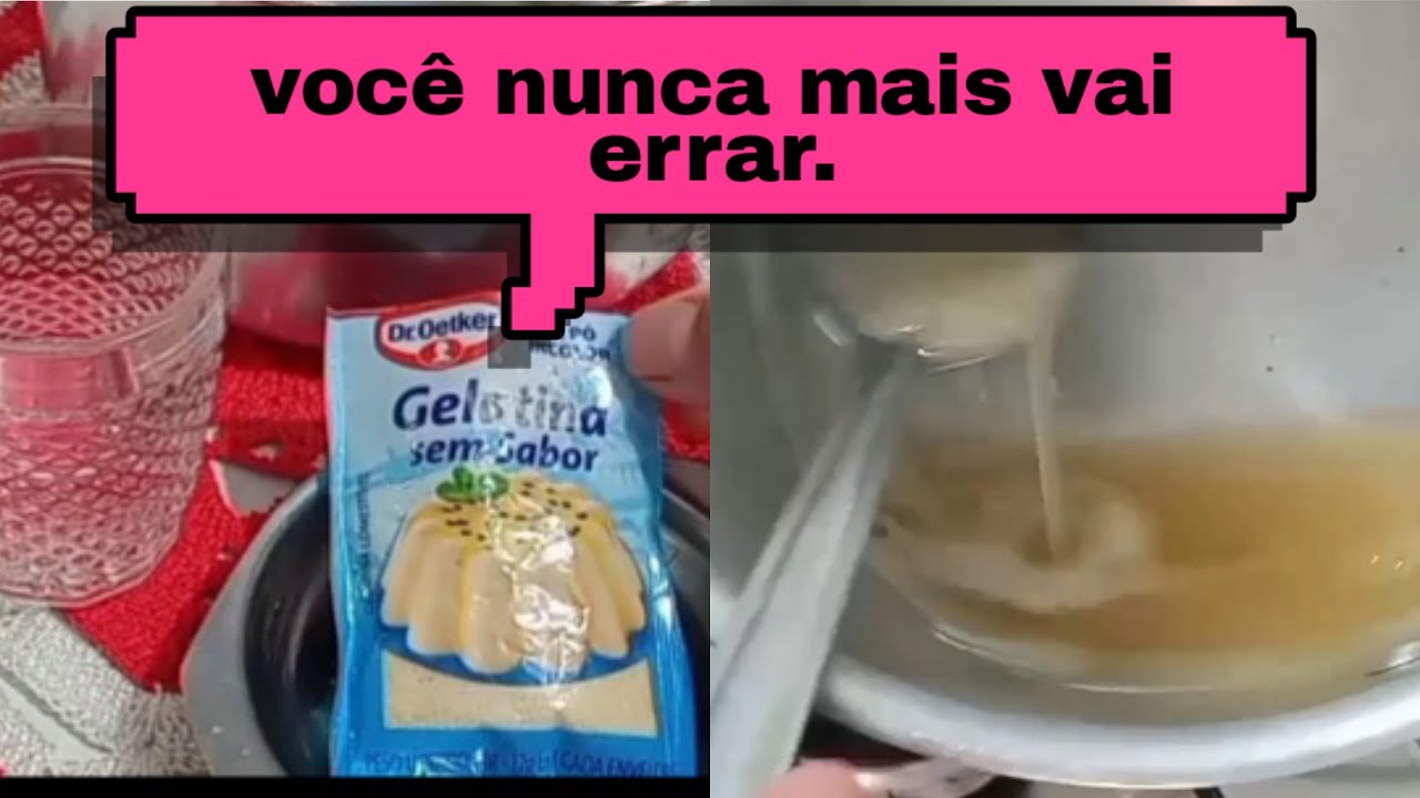 COMO DILUIR GELATINA INCOLOR SEM SABOR DIRETO NO FOGÃO /NUNCA MAIS VOCÊ ...