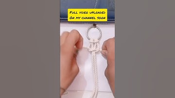 Easy macrame keychain DIY #WIN200ALZZRMDT #asmr #macramekeychain #macrame #trending #viral
