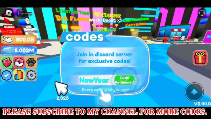 NEW UPDATE CODES [x750,000,000 Clicks] Ultra Clickers ROBLOX