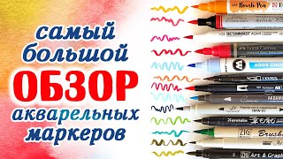 картинка: ОБЗОР - сравнение акварельных маркеров / Ecoline, W&N, Сонет, Tombow, Molotov, SKETCHMARKER, VA и др