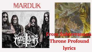Watch Marduk From Subterranean Throne Profound video