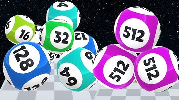 Drop Merge Balls 2048 3D - ASMR Gameplay (Balls Evolution, Level Up Balls Numbers Puzzle)