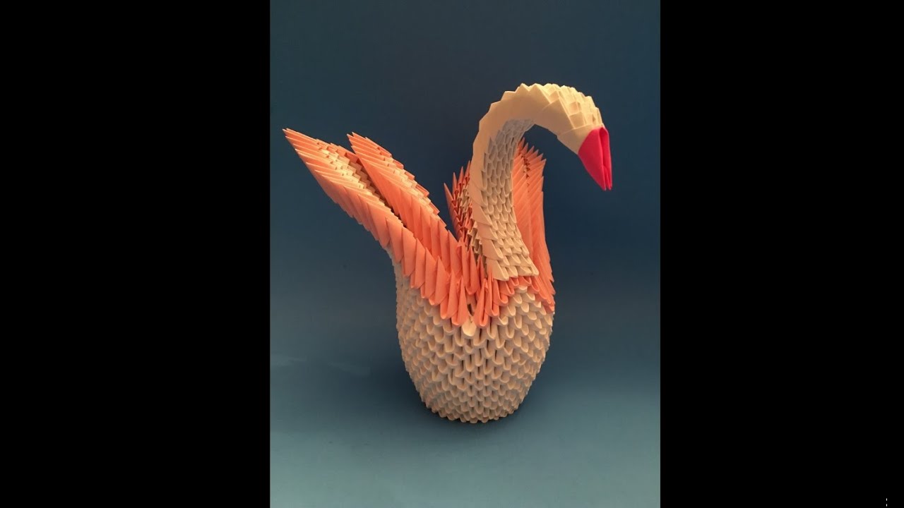 How To Make 3d Origami Crane 55 Build Crane Neck And Put Together The Final Work Show