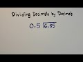 Basic Math Review: Dividing Decimals by Decimals