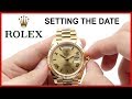 HOW to set Rolex Day-Date Watches: Change the Time, Date & Day