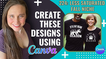 Canva Design Tutorial For Print On Demand: 1 Niche Multiple Designs Fat Bear Season❤️🔥💲