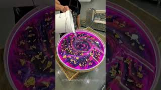 Making a $10,000 GALAXY Resin Table! 🌌✨ #shorts #satisfying#woodworking