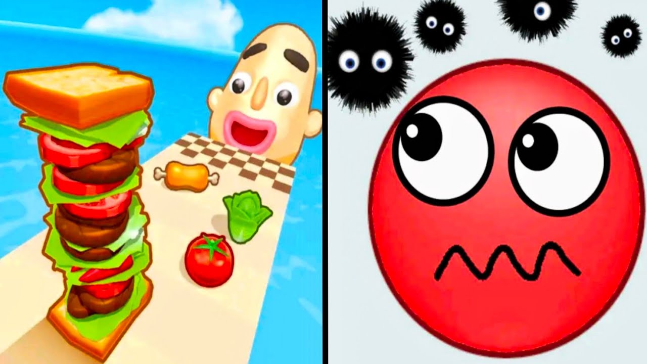 Sandwich Runner vs Hide Ball - All Levels Gameplay (Android,iOS) Part 1