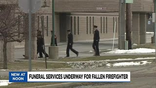 Funeral services underway for fallen Flint firefighter