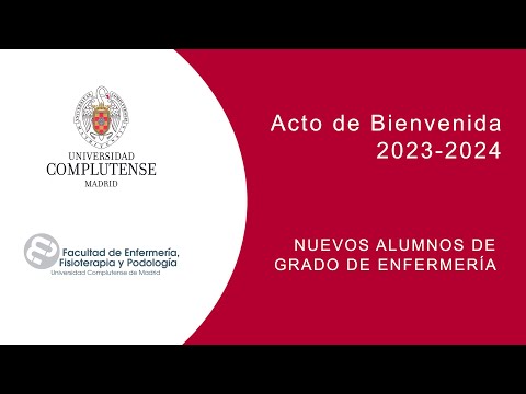 Acto de bienvenida de nuevos estudiantes de la Facultad de Enfermería. Fisioterapia y Podología