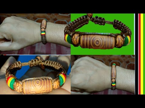 HOW TO MAKE A BRACELET, WITH DOUBLE BEADED LOCK..