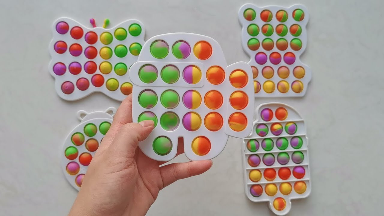 Pop It Fidget Toys Unboxing - Among Us, Ice cream, Bear...