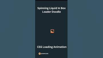 Spinning Liquid in Box Loader || #animation #css #loading #coding #softwareengineer