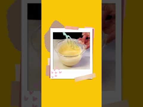 【簡単スイーツ】ホットケーキミックスで作る簡単南国風ケーキ🏝 Easy tropical cake with coconut milk #shorts